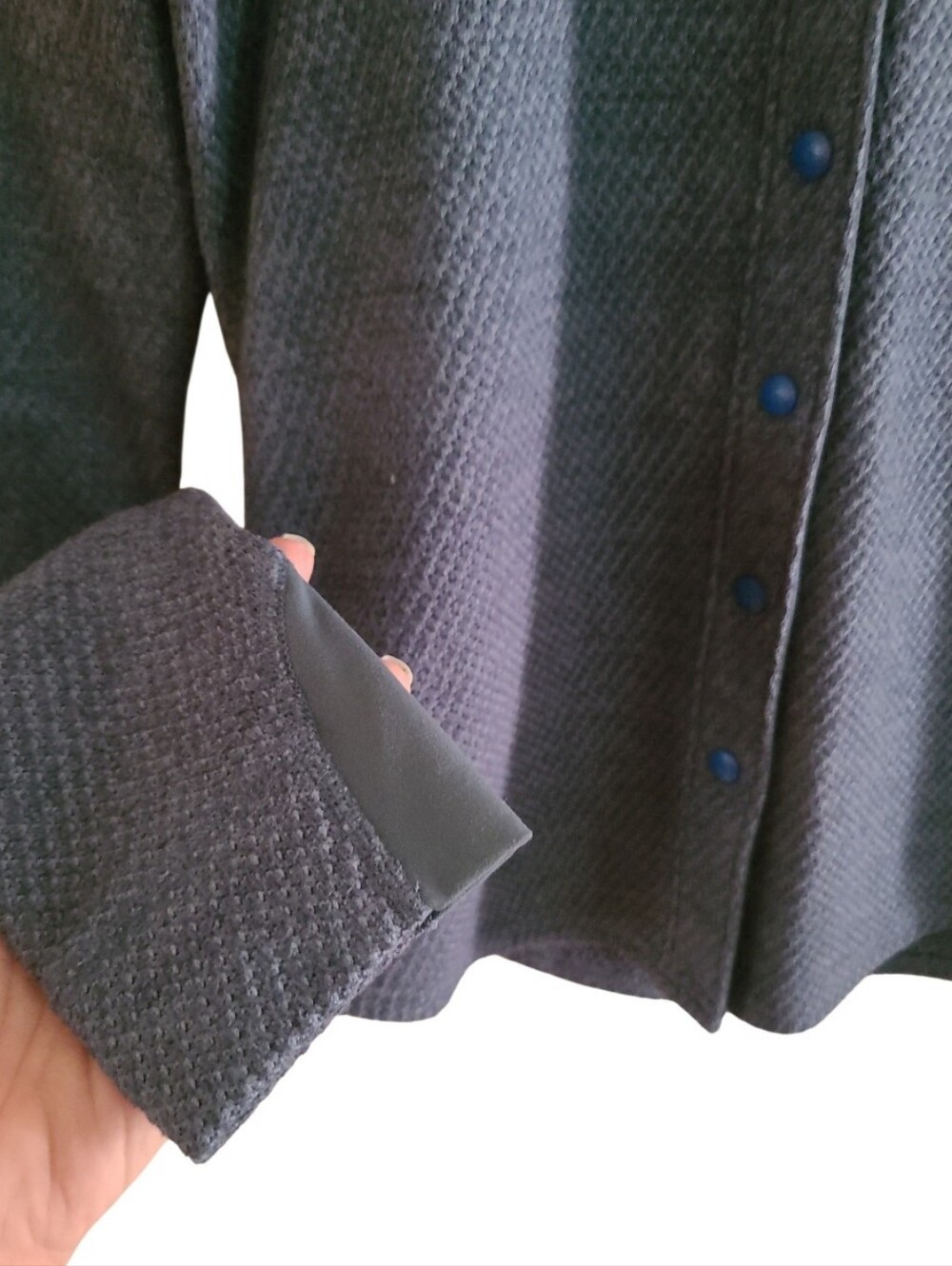 Stio Thermop Fleece Snap Shirt Sweater Dark Navy Blue - Picture 5 of 15